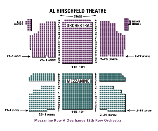 Seating Chart For Al Hirschfeld Theatre